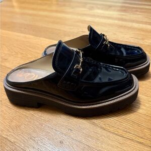 Sam Edelman Black Patent Leather Loafers size 8, NWOT